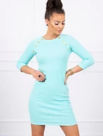 Šaty s ozdobnými knoflíky mint