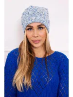Fleecová čepice modrá model 18750851 - K-Fashion Fleecová čepice modrá model 18750851 - K-Fashion