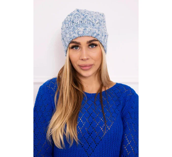 Fleecová čepice modrá model 18750851 - K-Fashion Fleecová čepice modrá model 18750851 - K-Fashion