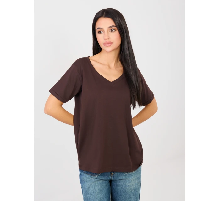 Tričko RV TS A1094.45 tmavě hnědé
