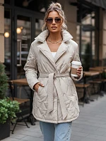 Dámská přechodná bunda TY5587 krémová - FashionStreet