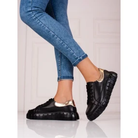 Originální  tenisky černé dámské bez podpatku