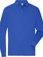 Daiber JN 1842 Pánské pracovní piqué polo s dlouhým rukávem 02.1842 royal