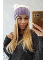 Paris fleecová čepice K212 bílá+fialová