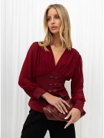 Bluzka MI BZ model 22554340 bordowy - FPrice Bluzka MI BZ model 22554340 bordowy - FPrice