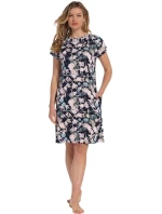 Dámská noční košile 15231-316-2 tm.modrá-potisk - Pastunette