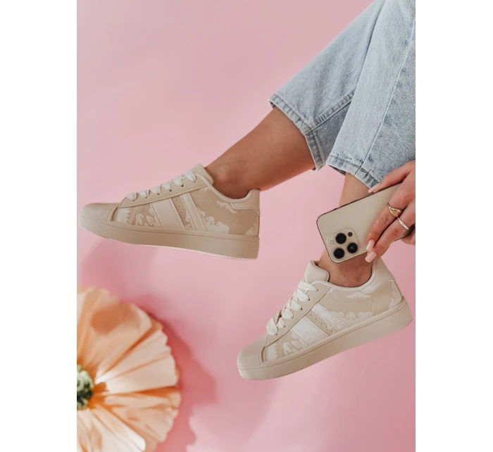 LUCIOS béžové FashionStreet dámské tenisky na platformě ZY0863