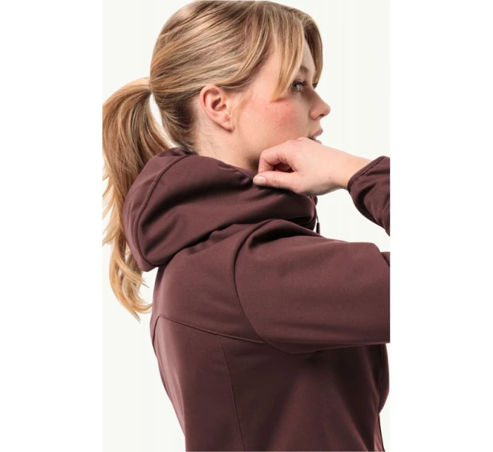 Dámská přechodná bunda s kapucí Hoody W softshell červená model 21767867 - Jack Wolfskin Dámská přechodná bunda s kapucí Hoody W softshell červená model 21767867 - Jack Wolfskin