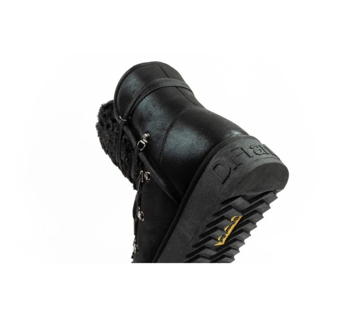 D.Franklin dámské sněhové boty zimní módní kožešina zateplené černé vysoké dámské