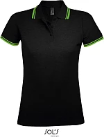 SOL'S Pasadena Women Dámské piqué polo 25.0578 black/lime