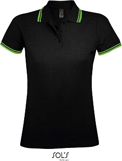 SOL'S Pasadena Women Dámské piqué polo 25.0578 black/lime