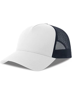 Atlantis Headwear Rapper Cotton-S 5 panelová Trucker kšiltovka 33.0260 white/navy