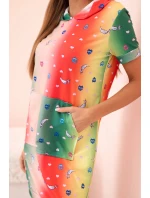 Dámské šaty na ramínkách s ozdobnými model 21223990 béžová - K-Fashion