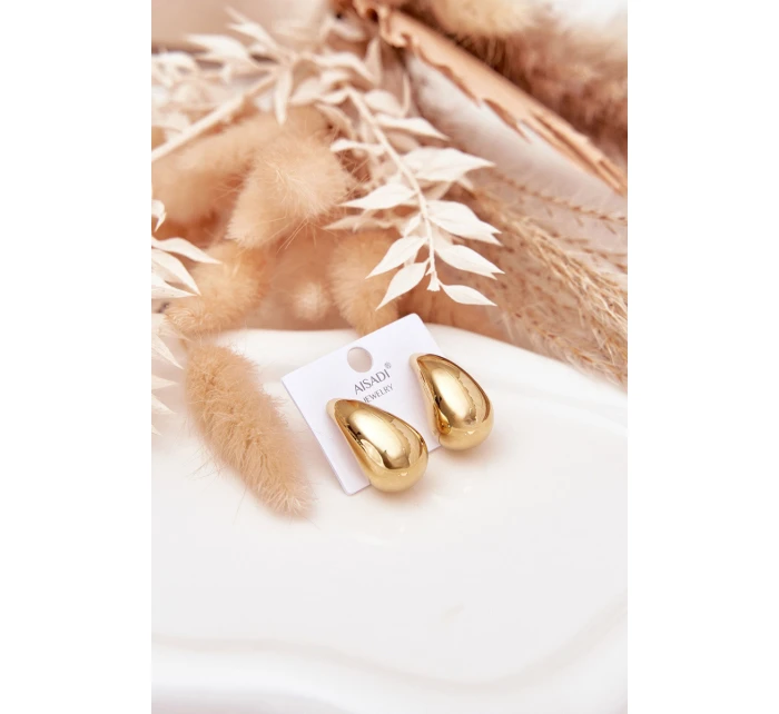 náušnice z chirurgické oceli Velké zlaté model 21772665 - Boto náušnice z chirurgické oceli Velké zlaté model 21772665 - Boto