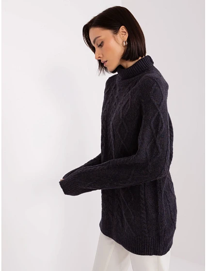 Sweter AT SW czarny model 19040942 - FPrice Sweter AT SW czarny model 19040942 - FPrice