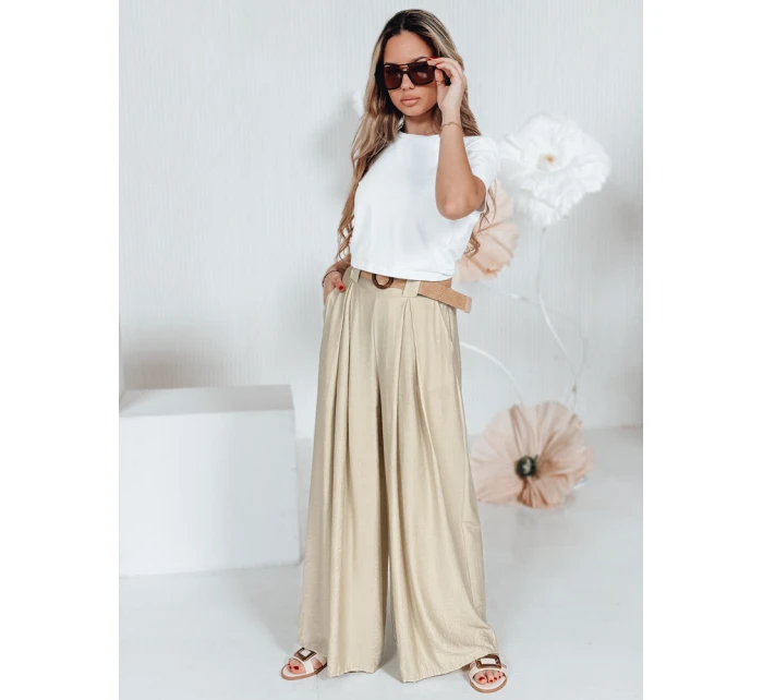 Dámské kalhoty beige model 21989291 - Dstreet Dámské kalhoty beige model 21989291 - Dstreet