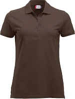 Clique Classic Marion S/S Dámské piqué polo z těžké bavlny 67.8246 dark mocca