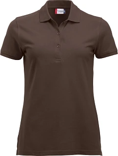Clique Classic Marion S/S Dámské piqué polo z těžké bavlny 67.8246 dark mocca