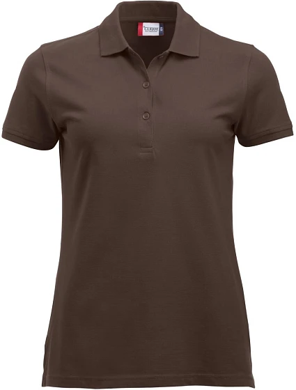 Clique Classic Marion S/S Dámské piqué polo z těžké bavlny 67.8246 dark mocca Clique Classic Marion S/S Dámské piqué polo z těžké bavlny 67.8246 dark mocca