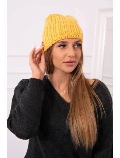 Dámská hořčicová čepice Rebeka model 21798555 - K-Fashion