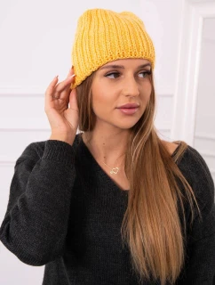 Dámská hořčicová čepice Rebeka model 21798555 - K-Fashion