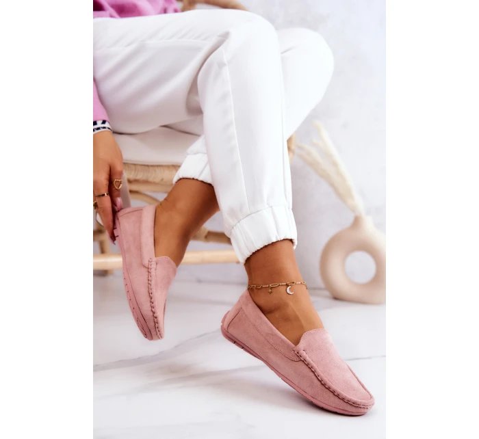 Dámské Semišové Mokasíny růžove Morreno Dámské Semišové Mokasíny růžove Morreno