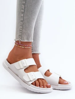 Lehké Pěnové Dámské Žabky S Sponami Big Star NN274A751 Bílé