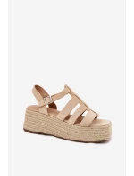 Dámské Sandály S Pásky A Béžové model 21698907 - Boto Dámské Sandály S Pásky A Béžové model 21698907 - Boto