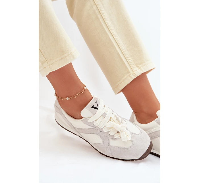 Semišové Dámské Tenisky model 22073044 Šedé - VINCEZA