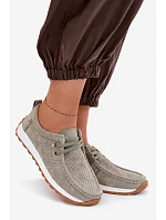 Dámské polobotky z přírodního semiše Zelená model 22091770 - EVENTO