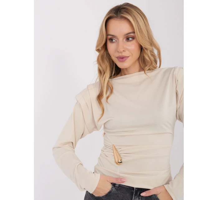 Bluzka IT BZ model 21782389 beżowy - FPrice Bluzka IT BZ model 21782389 beżowy - FPrice