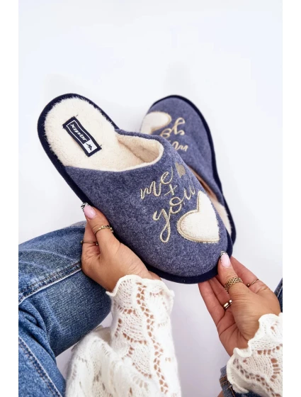 Dámské klasické zateplené pantofle Blue Mabira