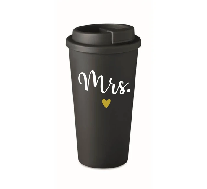 MRS. - černý termohrnek 475 ml