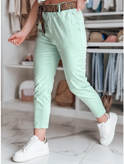 Dámské kalhoty s páskem MADELINA mint FashionStreet UY2624