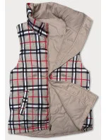 Oboustranná béžová dámská vesta model 18471338 - Miss TiTi