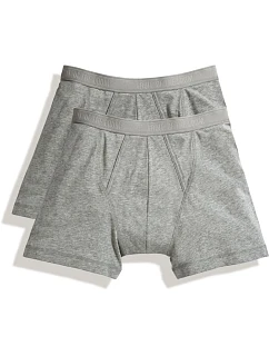 Fruit of the Loom Classic Boxer 2-Pack Pánské boxerky, balení po 2 ks 16.7026 light grey marl/light grey mar