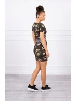 Souprava halenky se sukní moro khaki+hnědá Souprava halenky se sukní moro khaki+hnědá