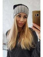 Paris fleecová čepice K212 černá+šedá