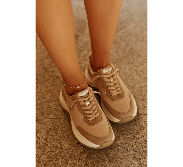 Dámské semišové tenisky na platformě Big Star RR274A345 HI-POLY SYSTEM Tmavě béžové Dámské semišové tenisky na platformě Big Star RR274A345 HI-POLY SYSTEM Tmavě béžové