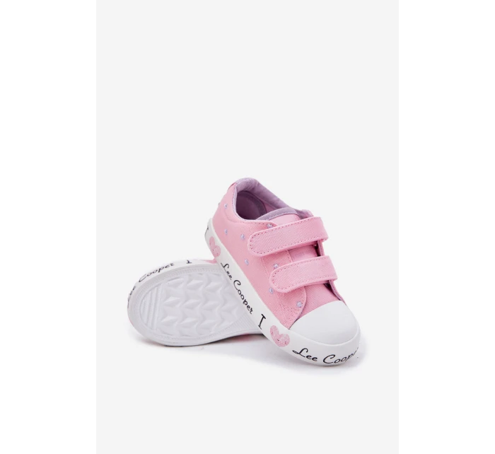 Dívčí Tenisky Na Suchý Zip Lee Cooper LCW-25-02-3265K Růžové