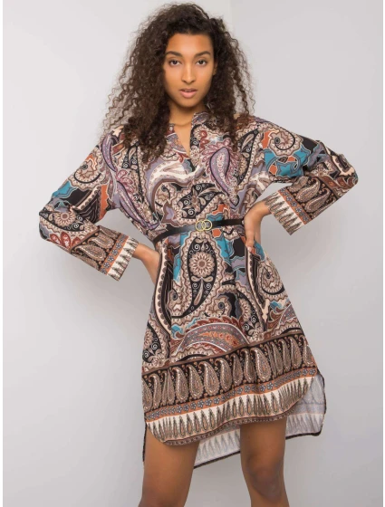 Šaty DHJ SK 5766 1.32X černá a béžová