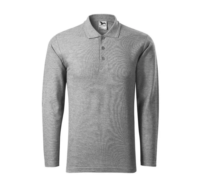 Pánské polo triko s dlouhým rukávem MLI-22112 Šedá - Malfini