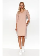 Denní teplákové šaty model 21095310 béžové - Makadamia