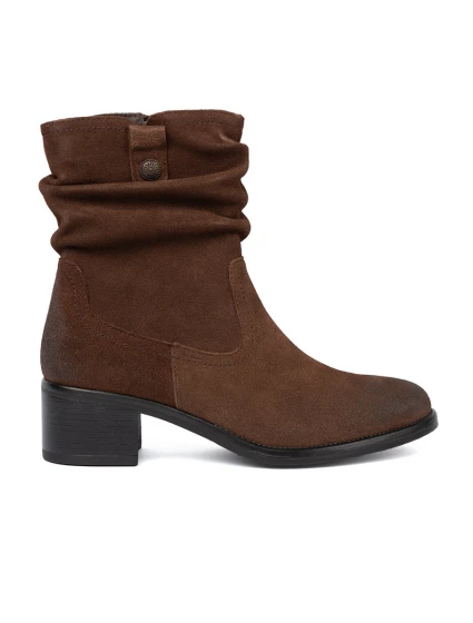 Moderní kotníčkové boty dámské hnědé Obcas Moderní kotníčkové boty dámské hnědé Obcas