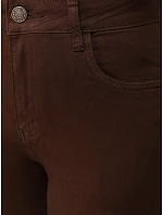 Džíny dámské mom fit s vysokým pasem hnědé FashionStreet UY3266 Džíny dámské mom fit s vysokým pasem hnědé FashionStreet UY3266