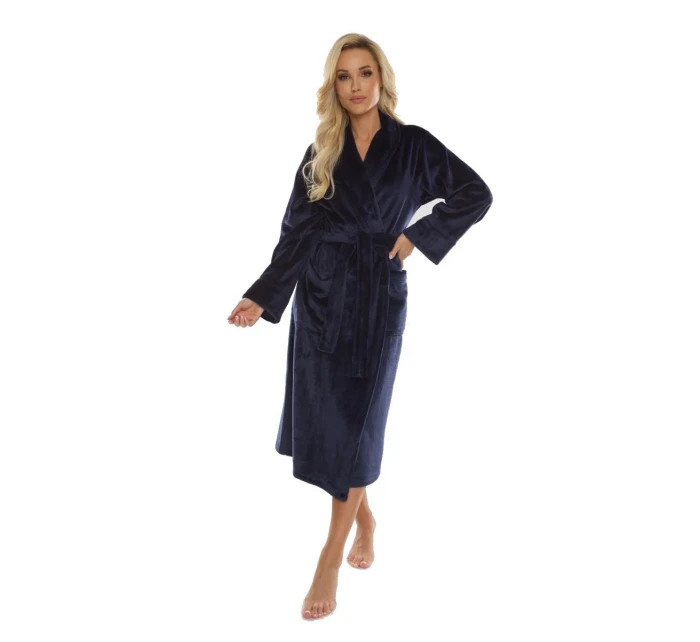 Dlouhý dámský župan s límcem model 16477876 Abigail - De Lafense