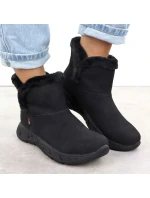 Dámské nepromokavé sněhule s kožíškem model 21906050 černé - Rieker