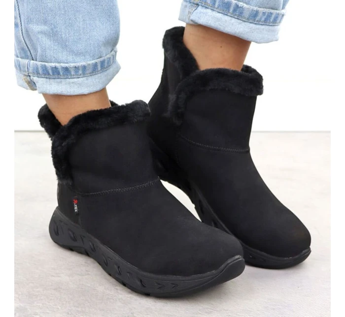 Dámské nepromokavé sněhule s kožíškem model 21906050 černé - Rieker