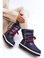 Dámské sněhule s vázáním v modré barvě model 21644706 - Boto Dámské sněhule s vázáním v modré barvě model 21644706 - Boto