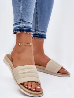 Dámské Klapky Béžové model 21698022 - Inblu